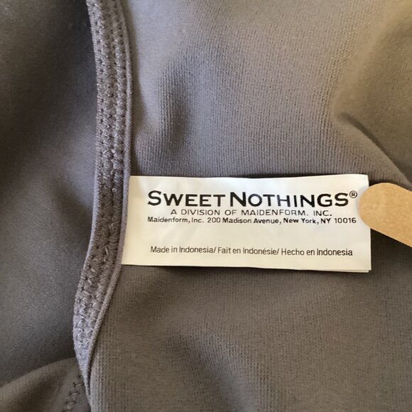 Sweet Nothings Round Neck Gray Color Cap Sleeve  Shapeware Top Size M NWOT - Picture 3 of 8